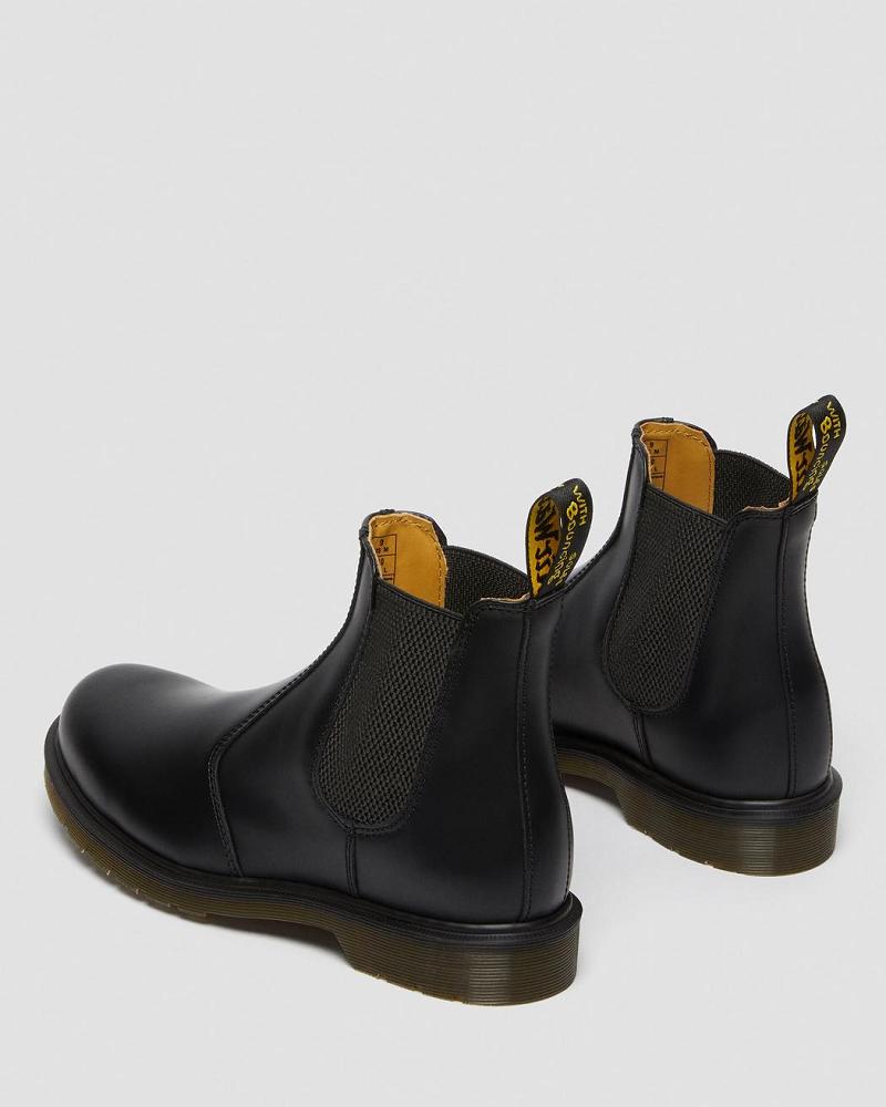 Botines Chelsea Dr Martens 2976 Smooth Cuero Hombre Negros | MX 318UZG